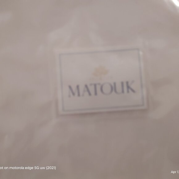 MATOUK NECKROLL-BEIGE-BRONZE BANDING EGYPTIAN COTTON NOCTURNE SATEEN 600TC 10x18 - Picture 3 of 8